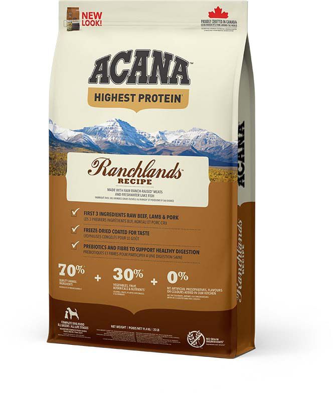 Acana Regionals Ranchlands Dog Highest proteïn - Hondenvoer - 11.4 Kilogram - rund