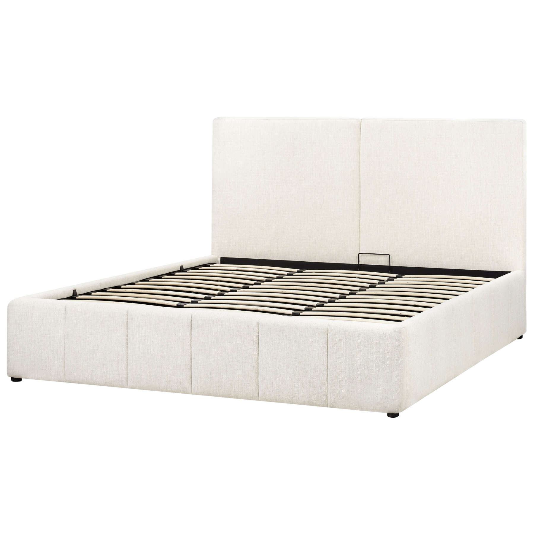 Beliani-CASTELNAVET-Tweepersoonsbed-Wit-180 x 200 cm-Polyester