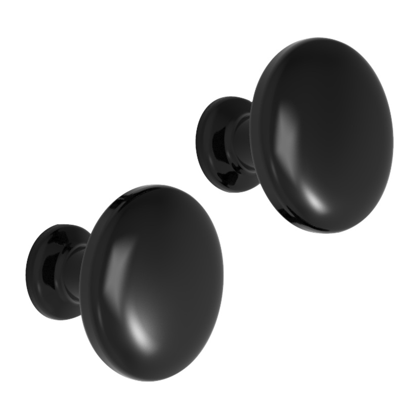 Knott, svart 2-pk Ø28 mm