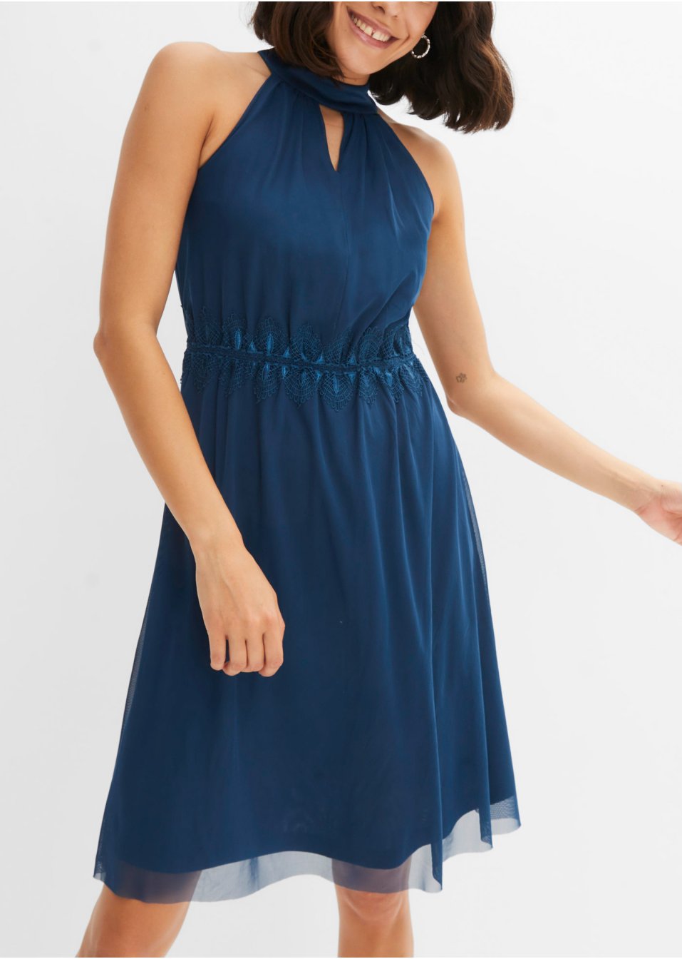 Robe en mesh avec dentelle