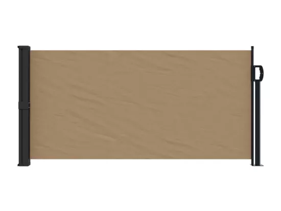 Auvent latéral rétractable taupe 100x500 cm