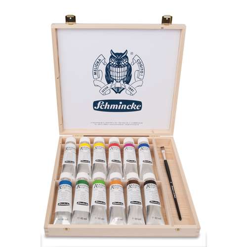 Schmincke AKADEMIE® Acrylfarben-Set im Holzkasten