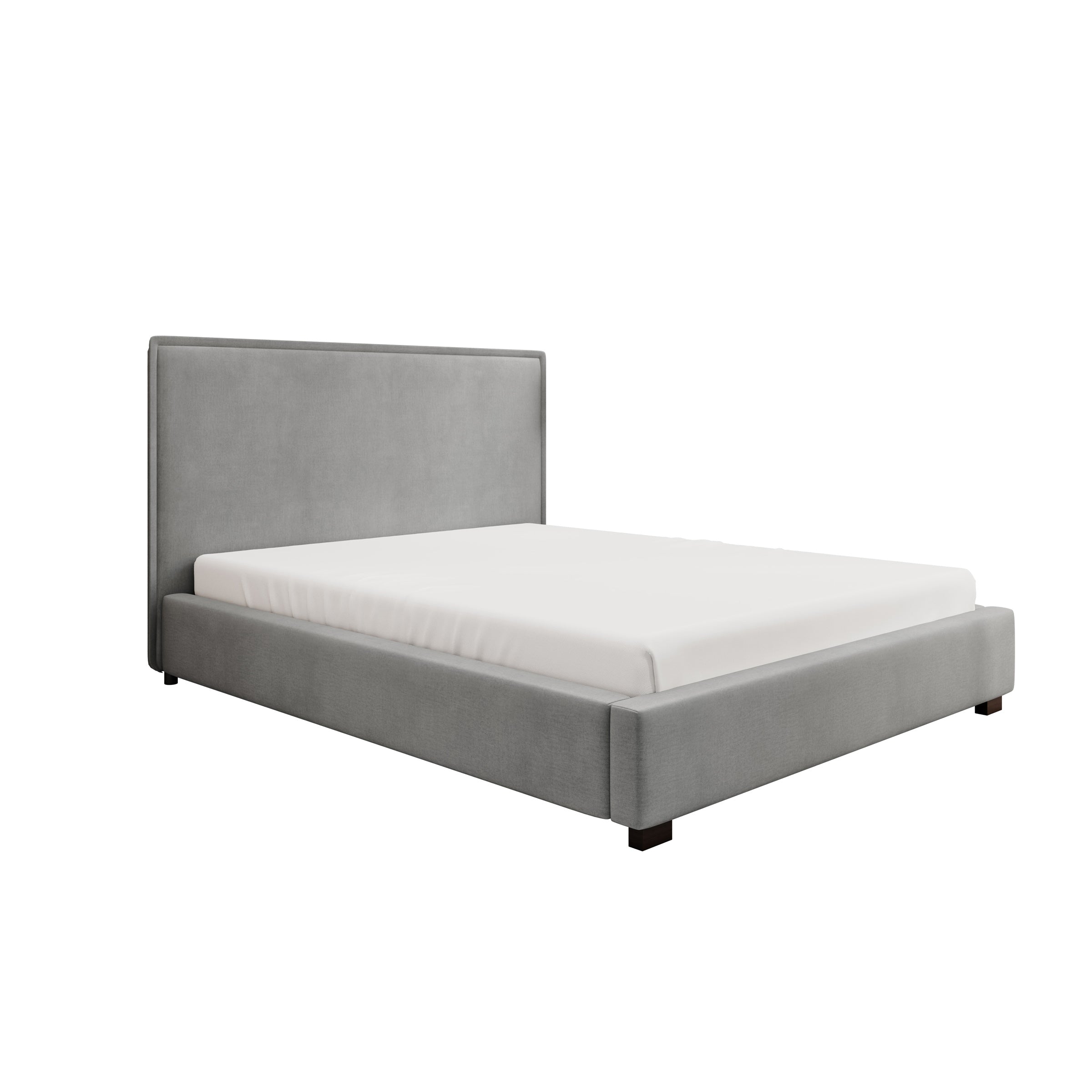 Veda - Tweepersoonsbed - Velvet grijs - 160x200 cm