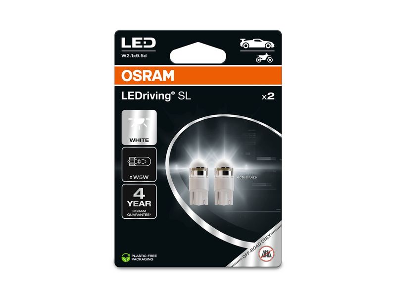 OSRAM Signallampen LEDriving SL White W5W W2.1 x 9.5d PKW 12 V LED-Ersatz für W5W