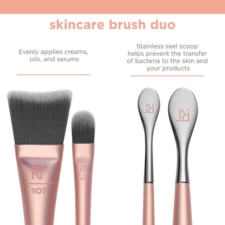 Real Techniques Face + Eye Jar Brush 2pcs