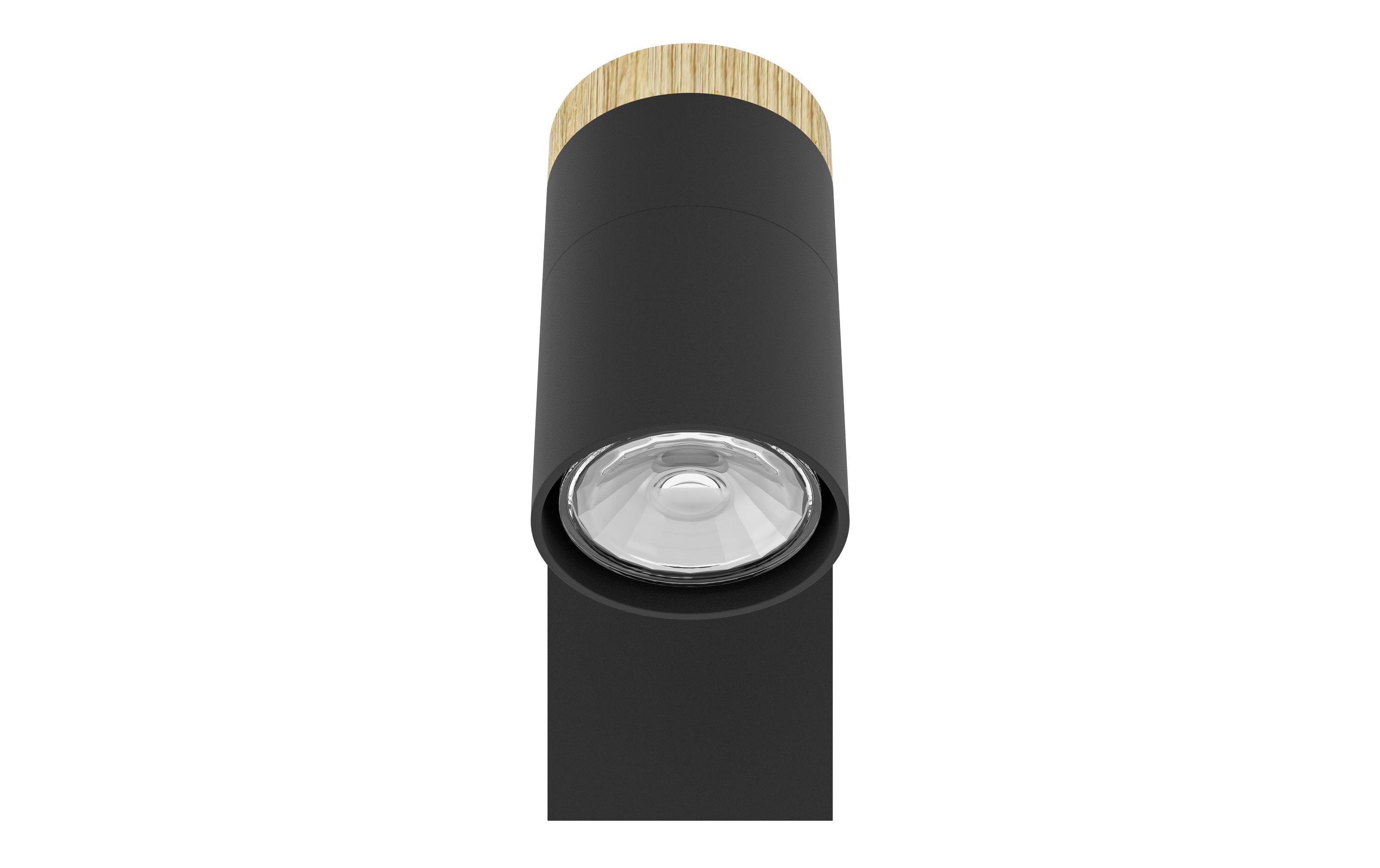 Wand-/Deckenleuchte CARTAGENA GU10 1 x 4.5WBewegliche LED Wand- und Deckenleuchte mit Gummibaumholz-Akzent