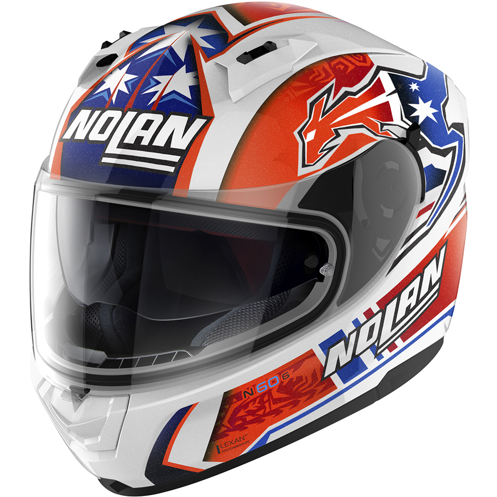 Nolan - Casque N60-6 Gemini Replica Casey Stoner Blanc / Rouge / Bleu