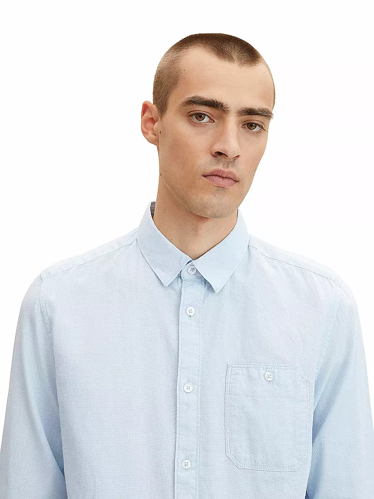 TOM TAILOR Hemd Regular Fit hellblau