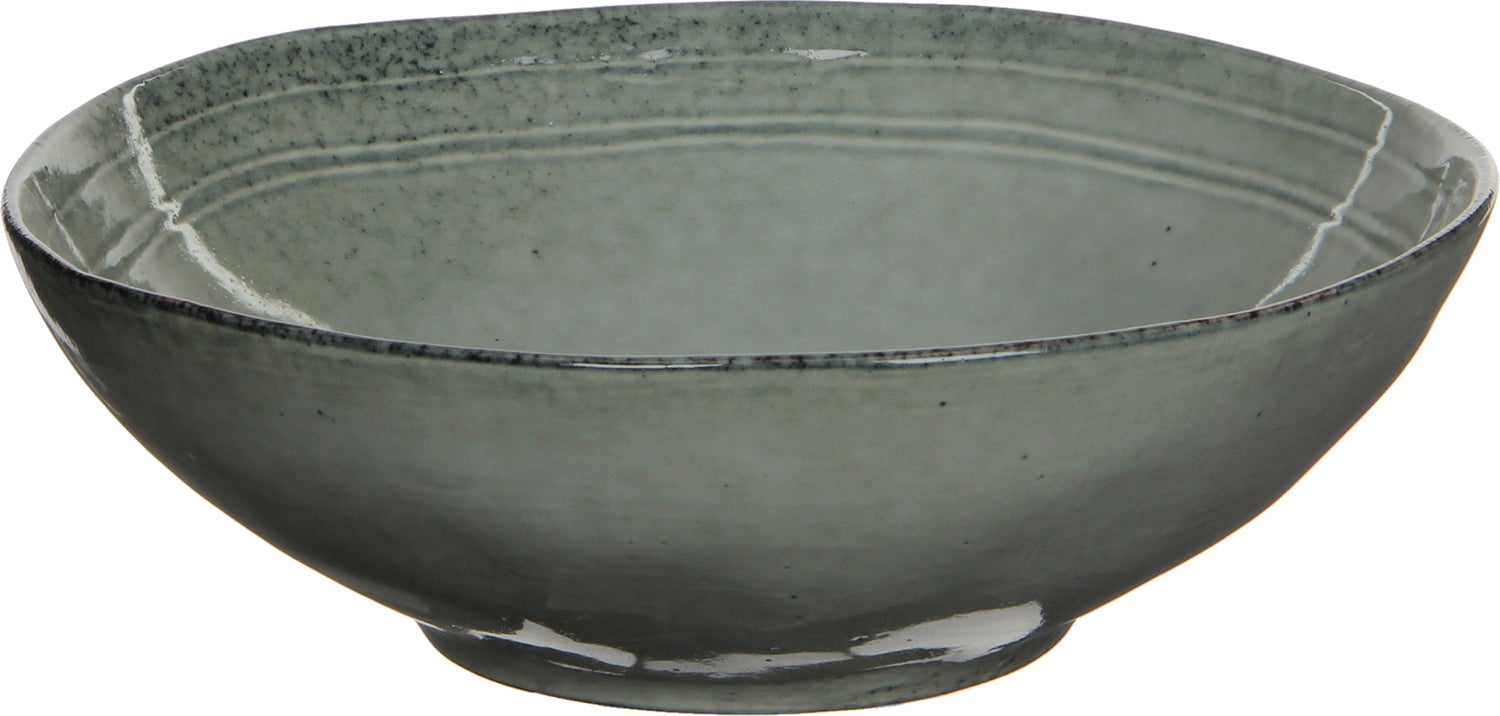 Mica Decorations serveerschaal Tabo grijs D 23,5 H 7,5 cm