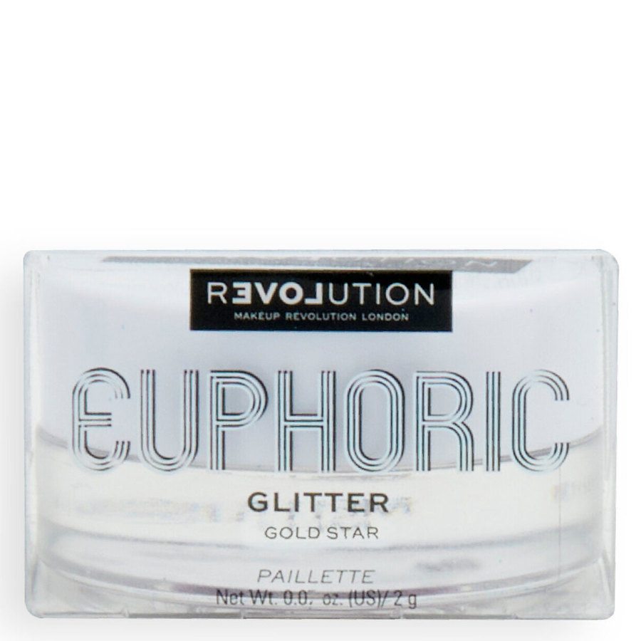Makeup Revolution Relove Euphoric Glitter Pot Gold Star 2g