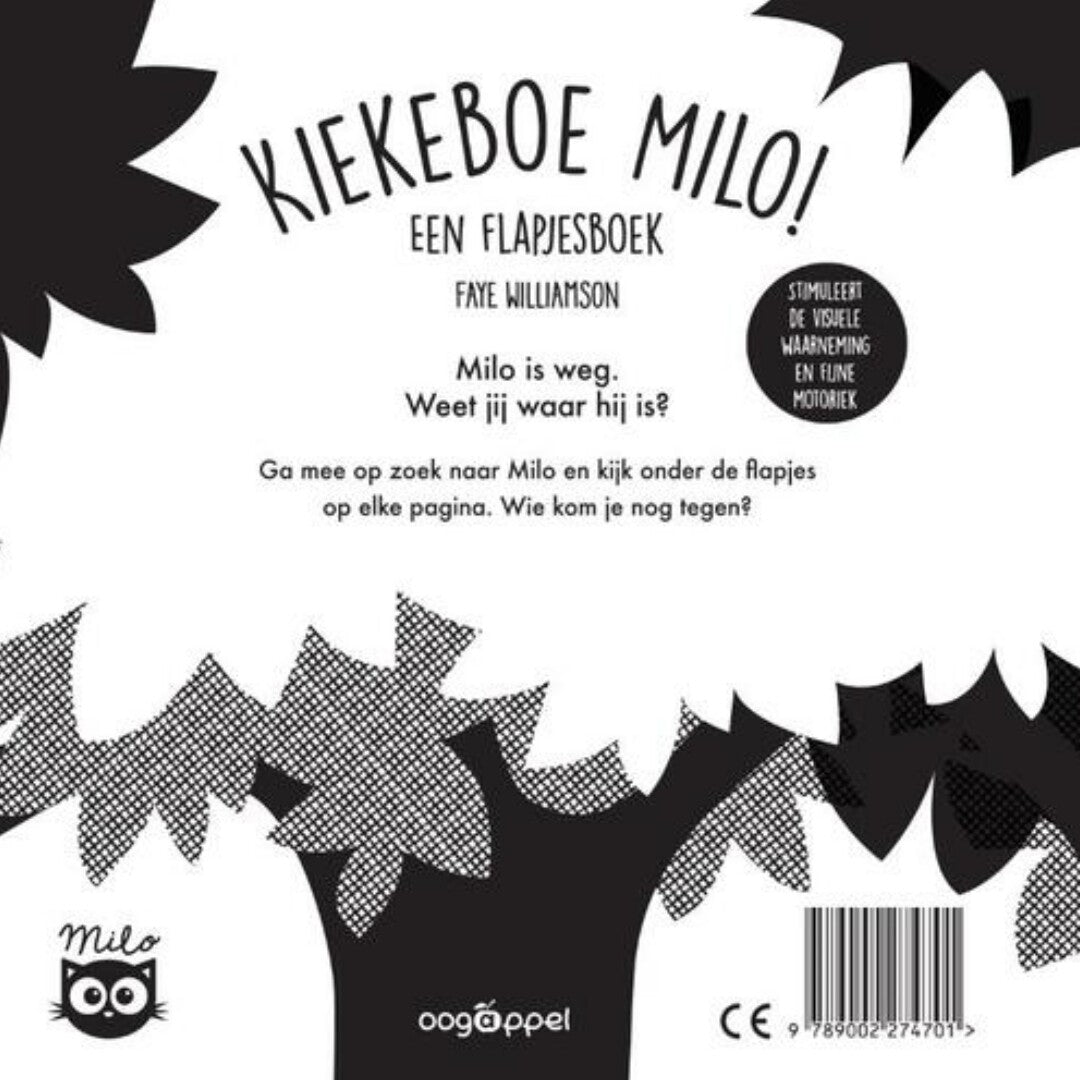 Uitgeverij oogappel flapjesboek kiekeboe milo!