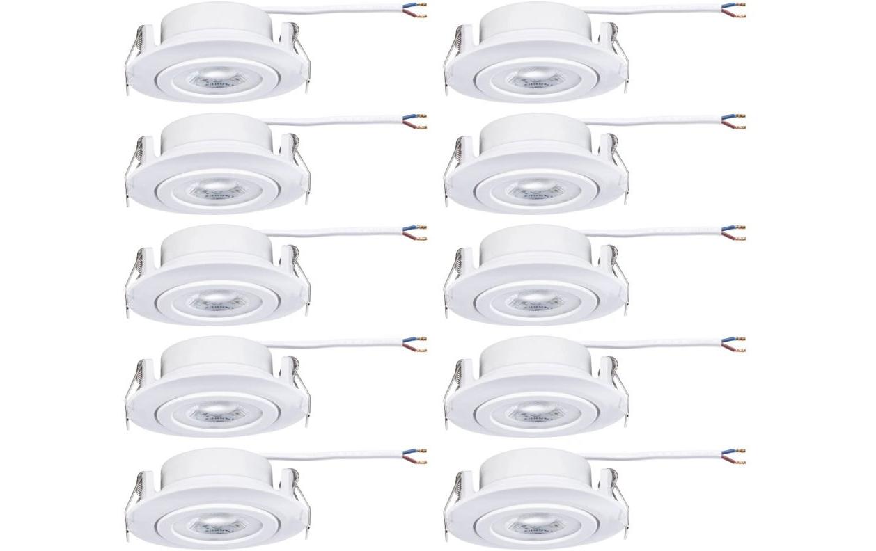 Einbauleuchte LED 10er-Set schwenkbar rund 82 mmLED Einbauspots