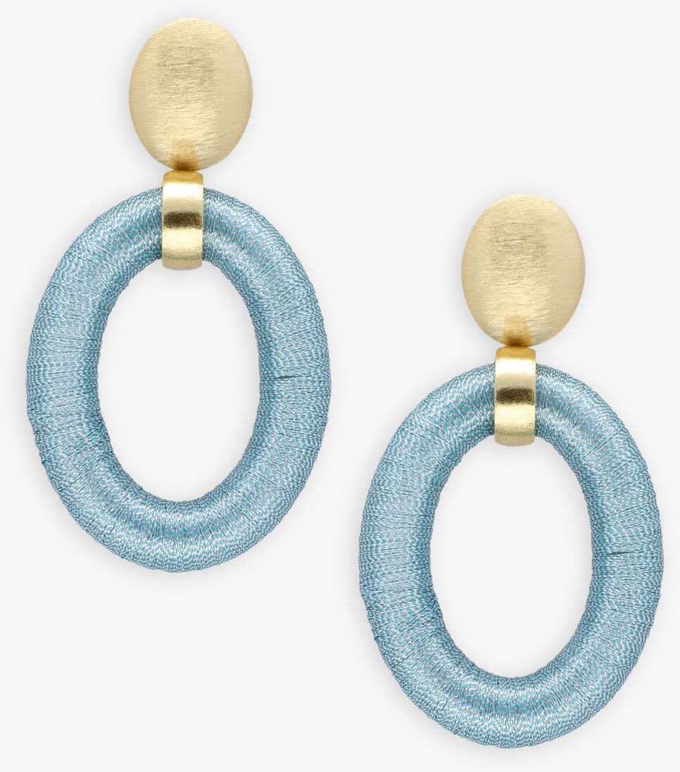 blauwe lott. gioielli sieraad si oval with bead threated l