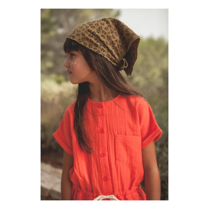Marlot Paris Robe Baïa Gaze de Coton | Orange sanguine
