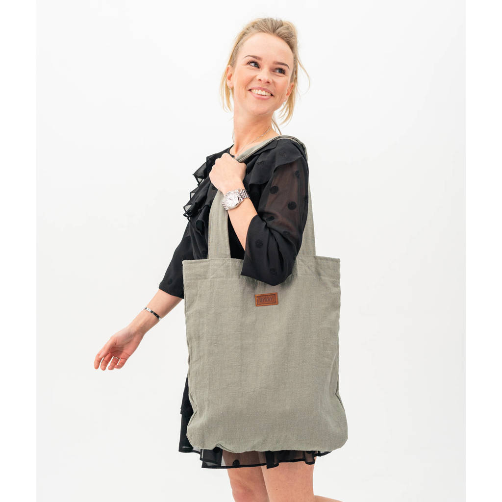 Mom Bag luiertas Linnen Hunter Green