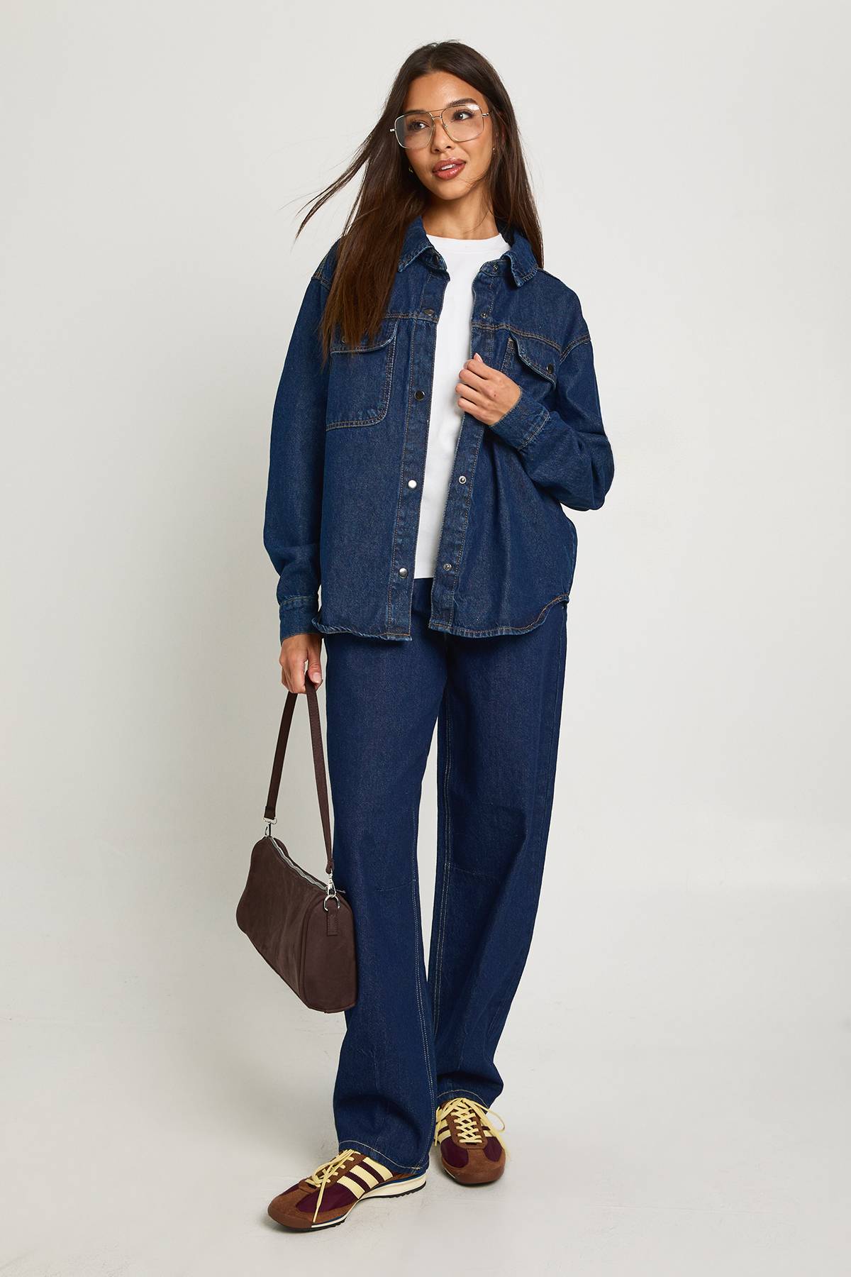 boohoo Chemise en denim oversize