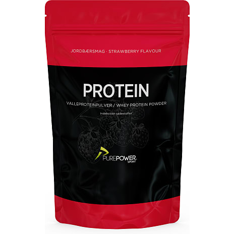 Proteinpulver m. valleprotein og jordbærsmag
