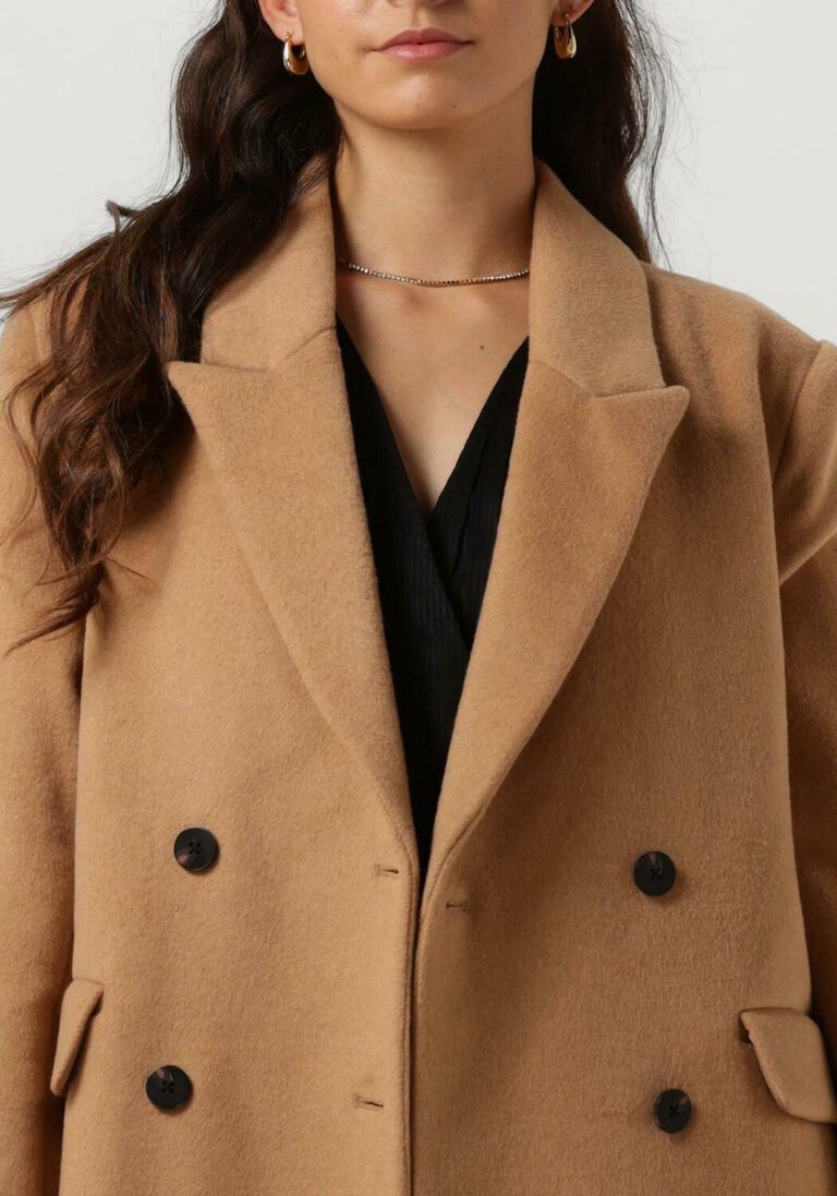 SCOTCH & SODA camel scotch & soda mantel double breasted woolen coat