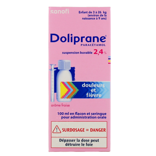 Doliprane Sirop Sans Sucre 2,4% Enfant