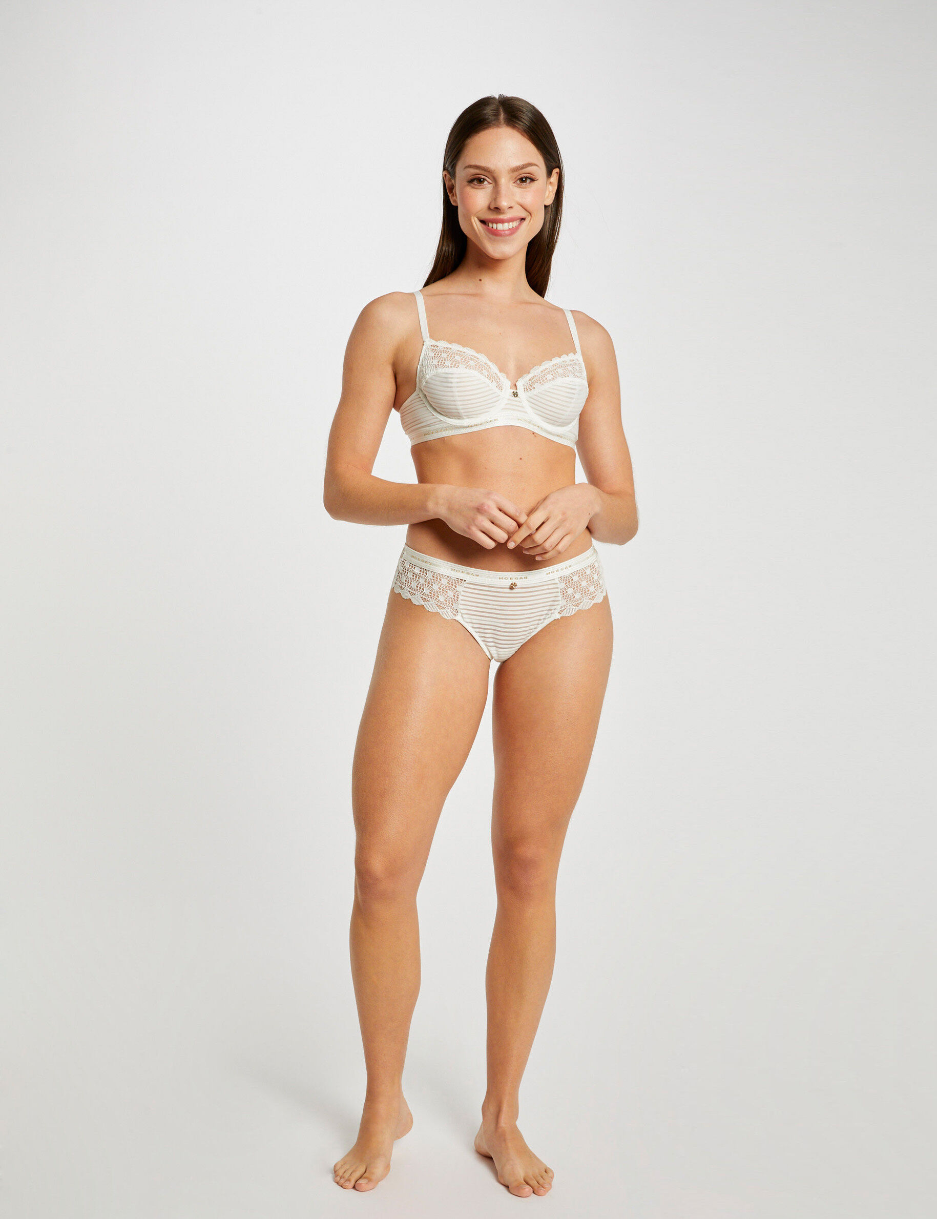 Shorty dentelle ivoire femme - ivoire