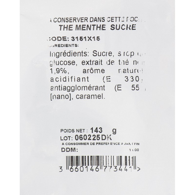 Gobelet carton operculé prédosé Thé à la Menthe 18 cl