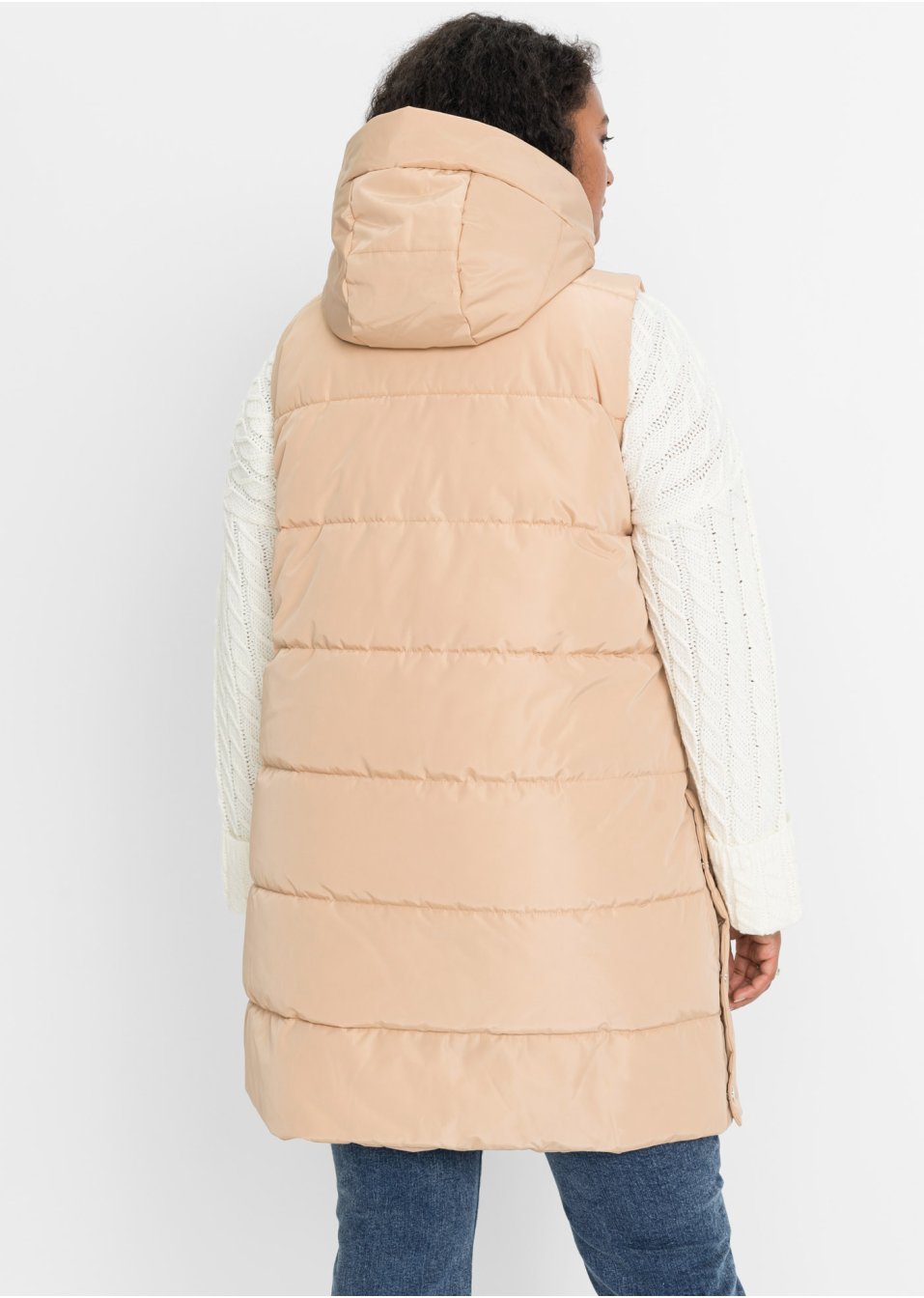 Veste matelassée sans manches avec capuche