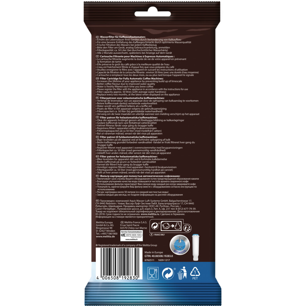 Melitta Claris Waterfilter Koffie Machine