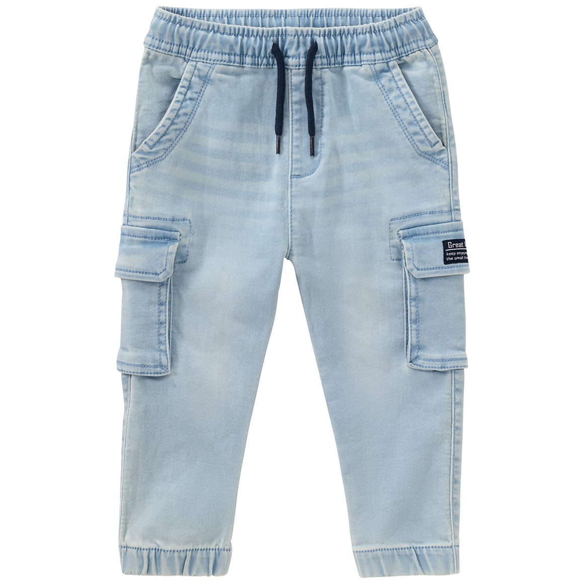 Topomini Baby Cargo-Jeans mit Stretch hellblau