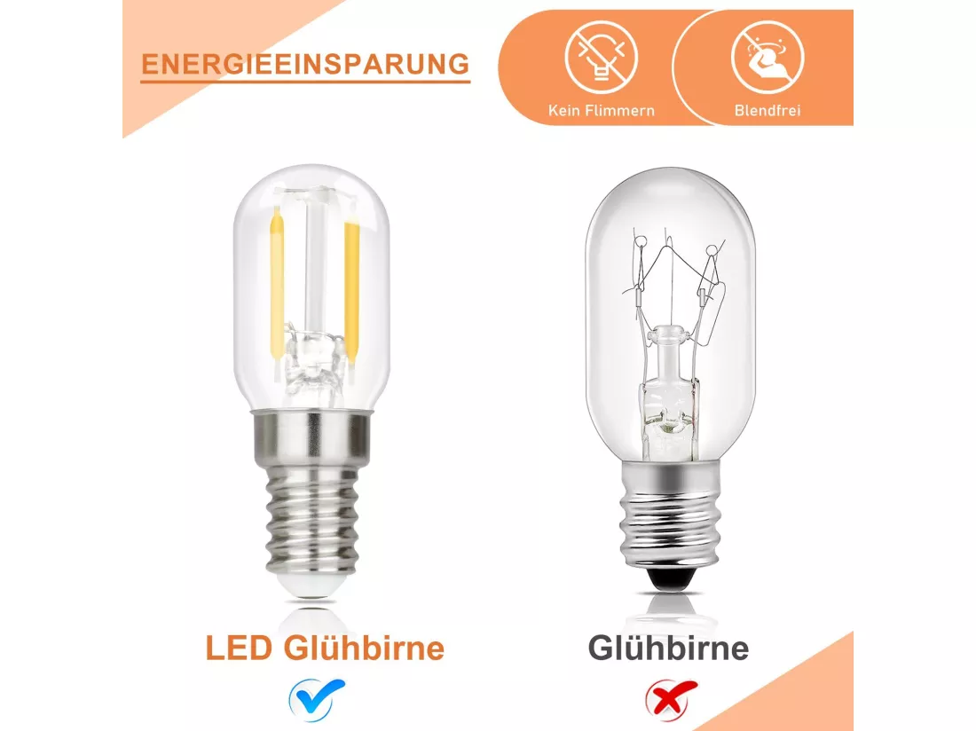 NETTLIFE Lot de 4 lampes LED E14 blanc chaud lampes vintage T22 rétro Edison 2 W 2700 K adaptées aux supports de lampe