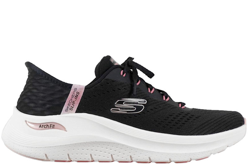 SKECHERS ARCH FIT 2.0 EASY CHIC - SLIP INS PINK BLACK SLIP-INS