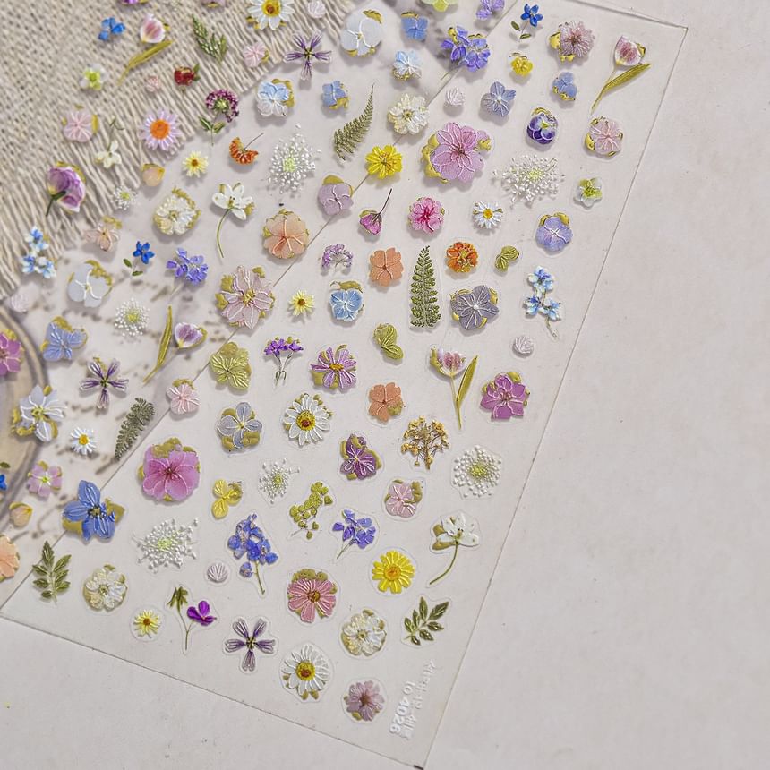 dainlili - Bloemennagelstickers