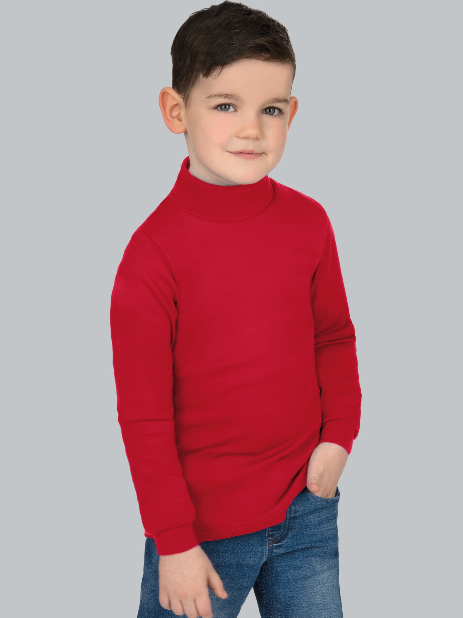 Langarm Ski- und Sport-Rollkragenpullover Kirsch