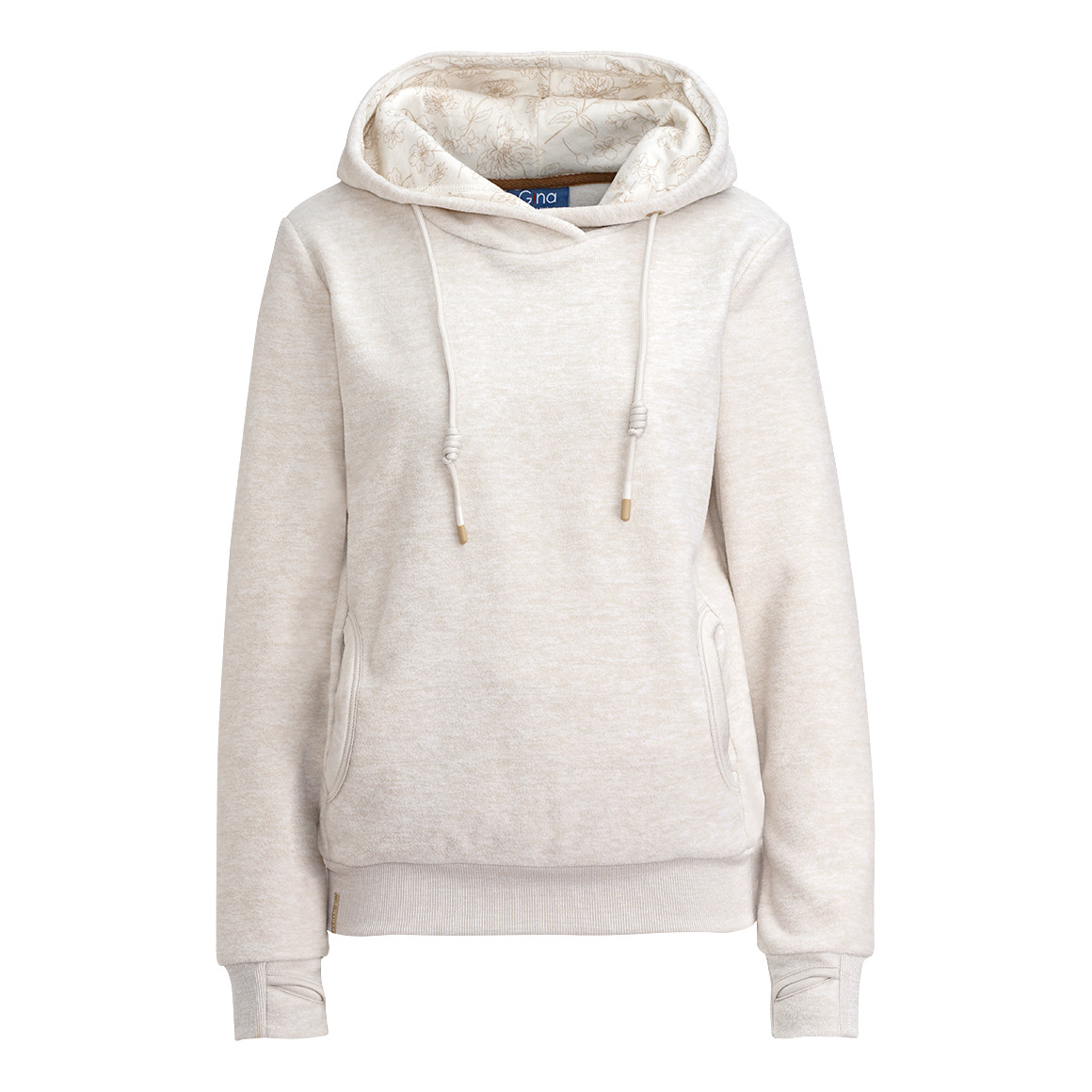 Gina Damen Hoodie aus Fleece creme