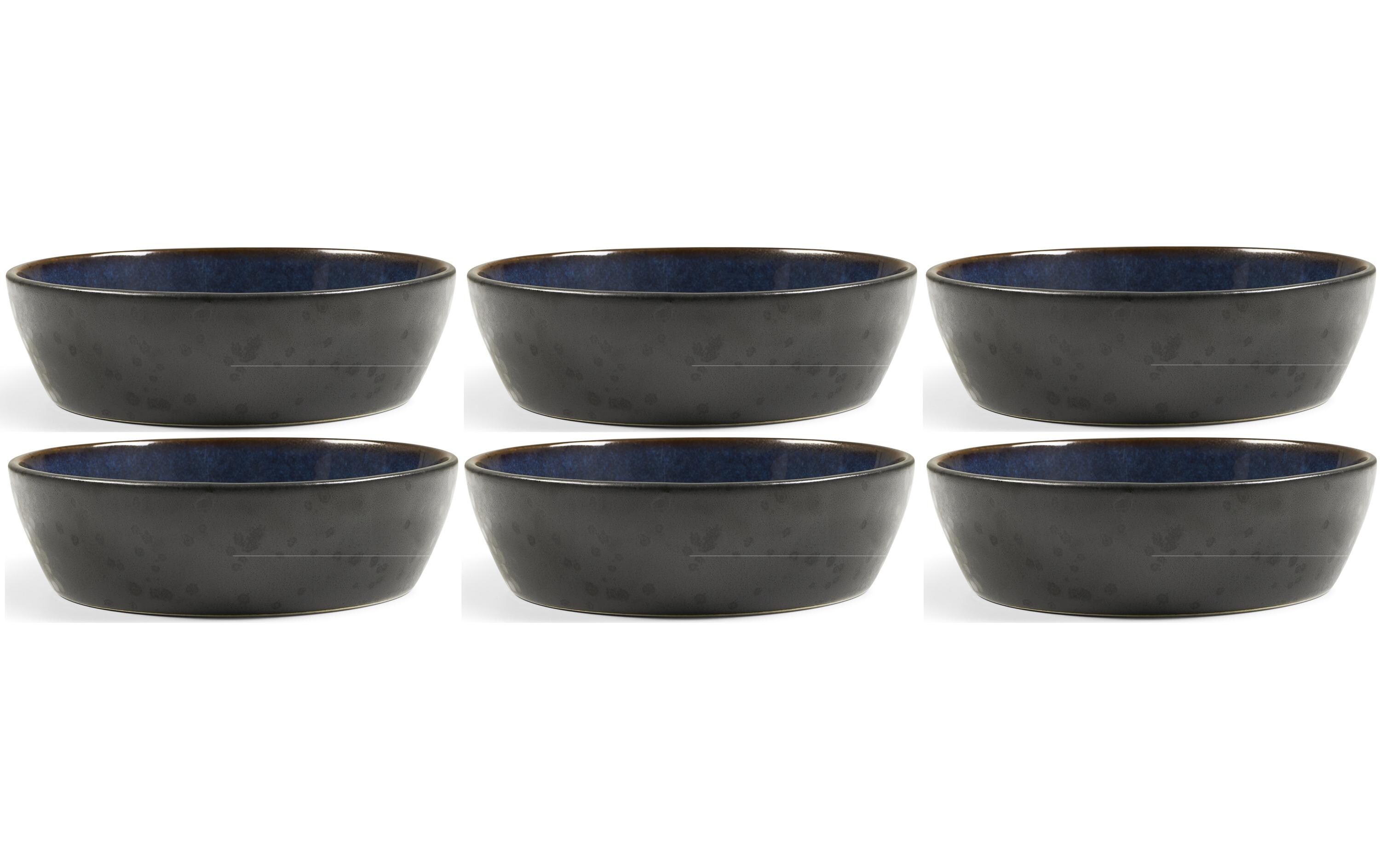 Suppenschale 18 cm, 6 Stück, Schwarz/DunkelblauSchalen aus Steinzeug