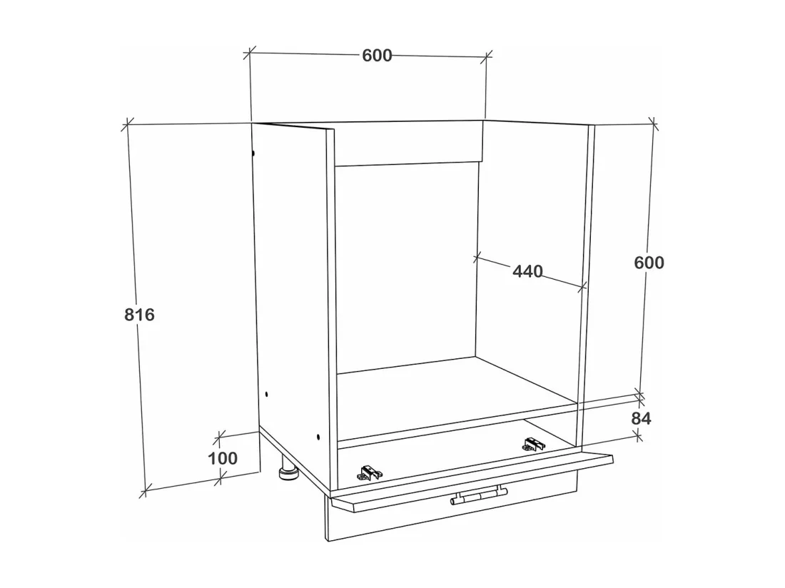 Armoire de four Largeur 60 cm Cuisine Esilo F