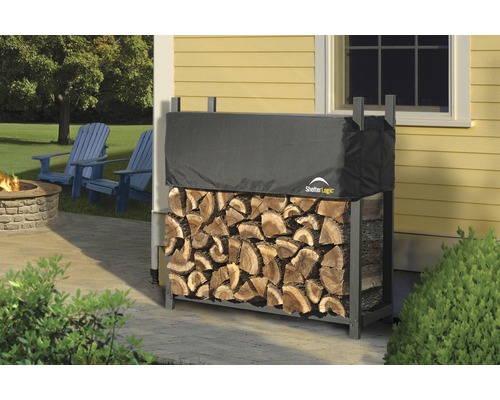 ShelterLogic brandhoutstapelhulp met deksel 120x36,3x118,9 cm