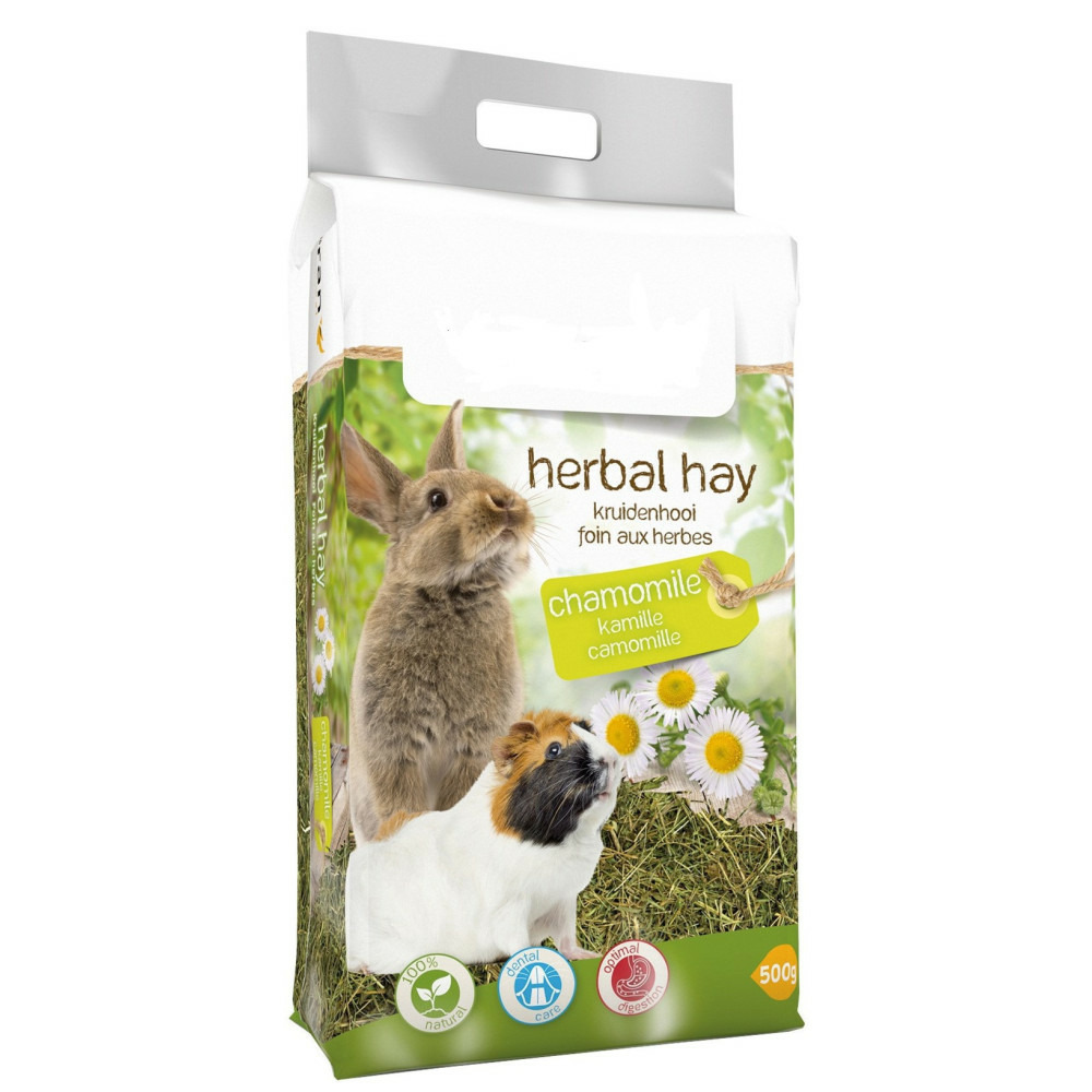Nourriture foin de fleurs camomille 500 g pour rongeurs
