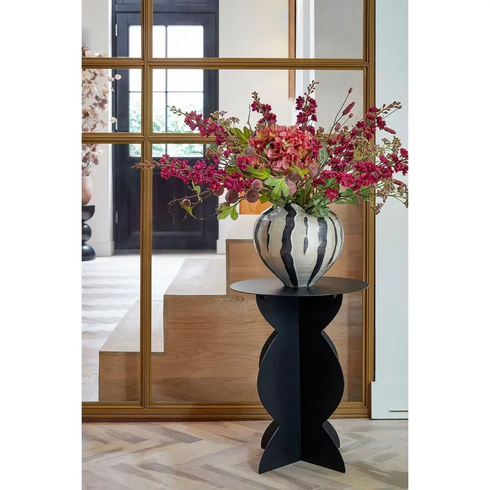 Mica Decorations Rafi Bijzettafel - H50 x Ø40 cm - IJzer - Zwart