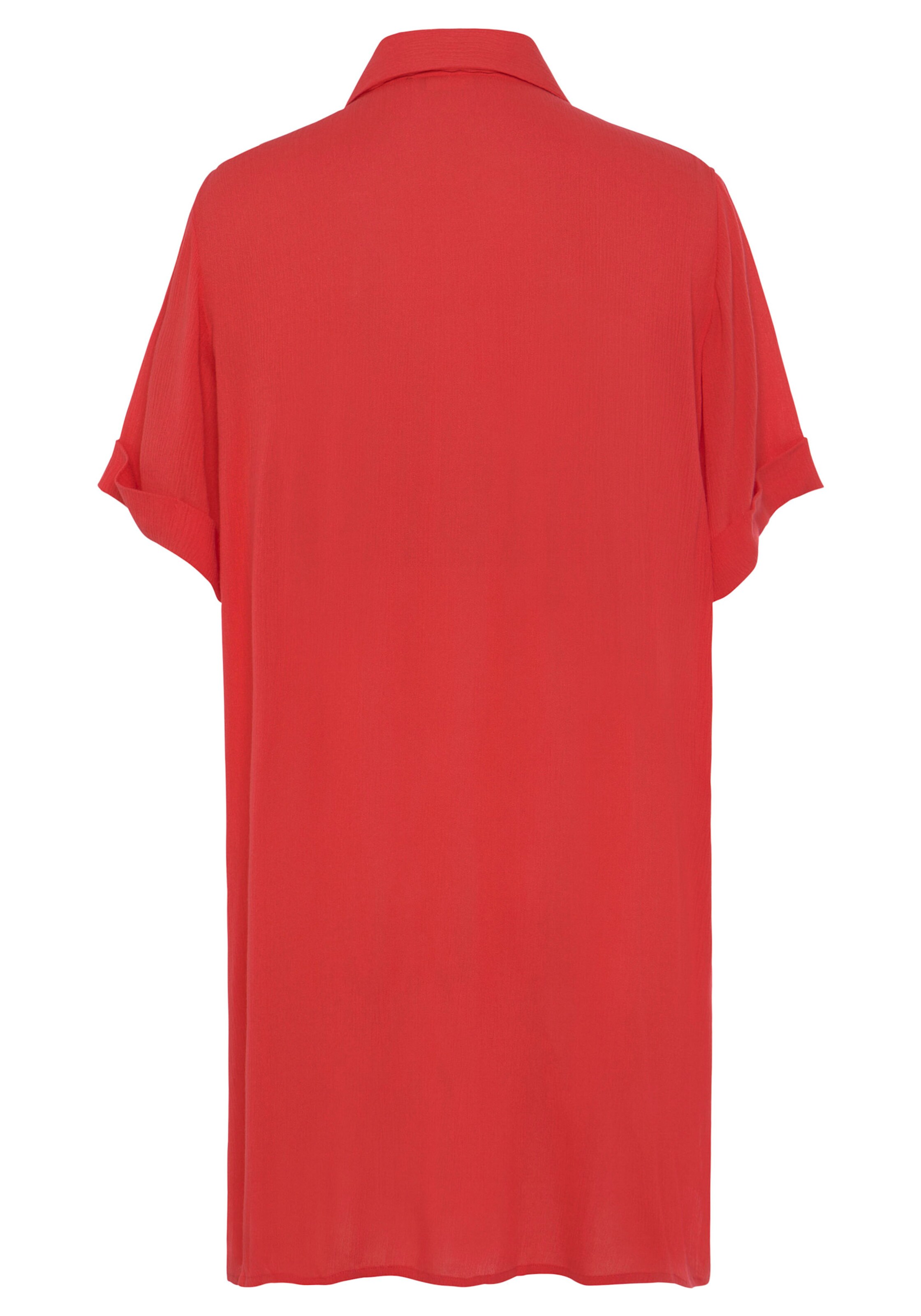 LASCANA Longbluse in korallrot