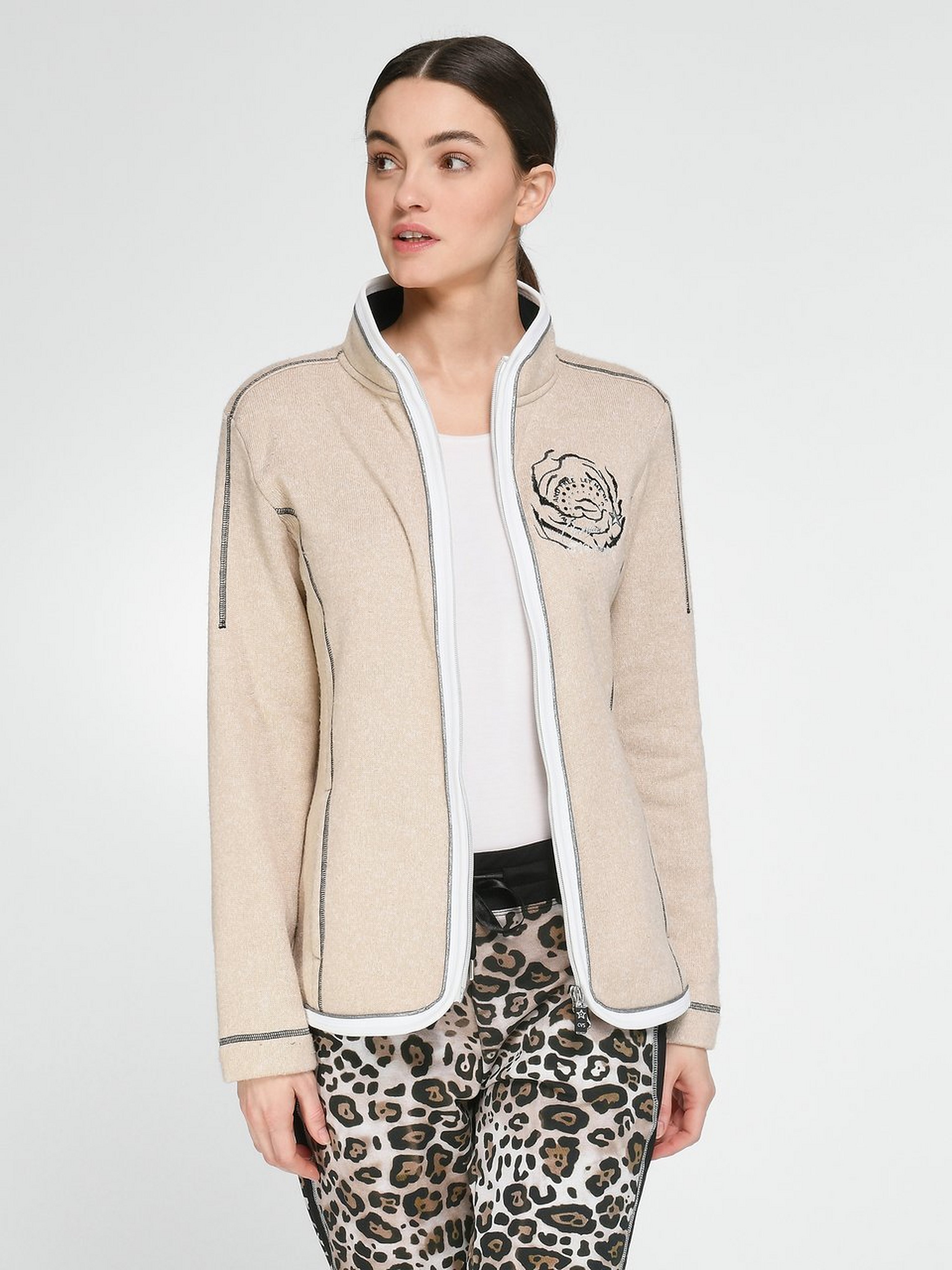 Strickfleece-Jacke