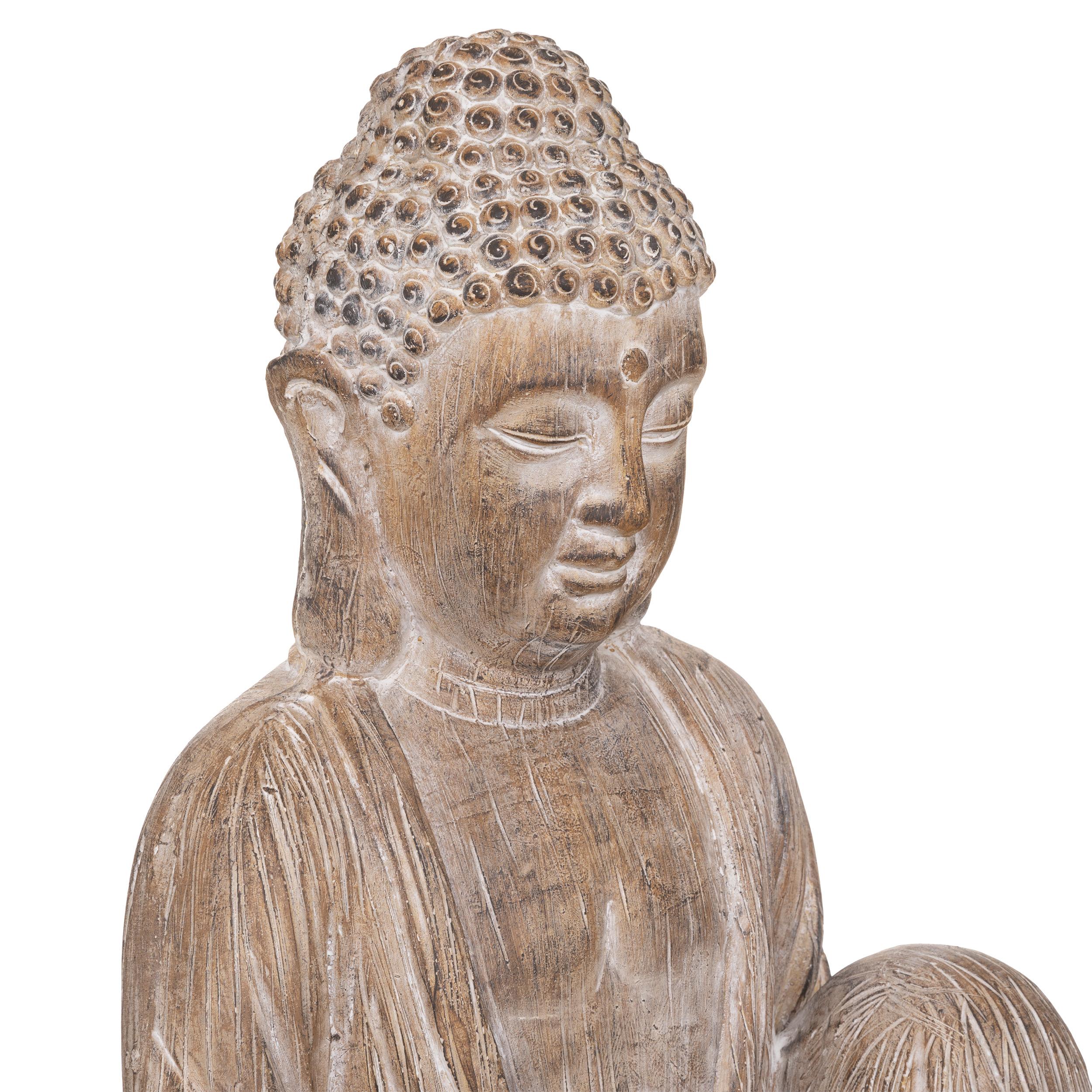 BOUDDHA MGO EFFET BOIS H.67CM