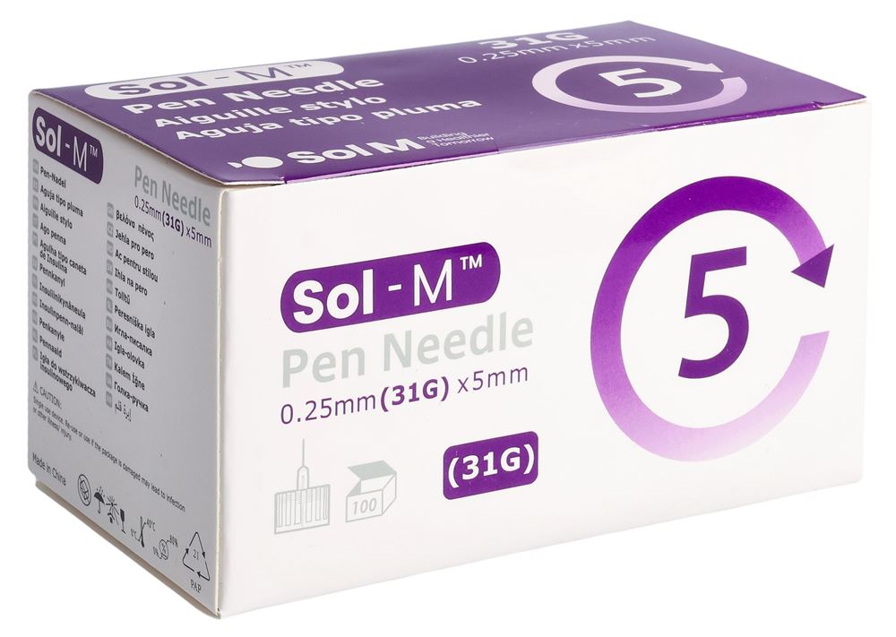 SOL-M Pen Nadel<br>100 Stück, 31G 0.25mmx5mm