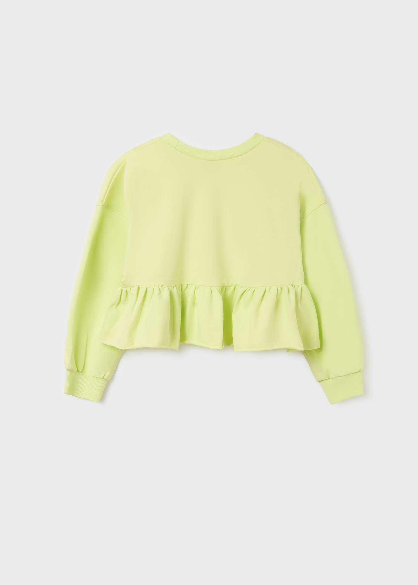 Blusa de moletom infantil com babados