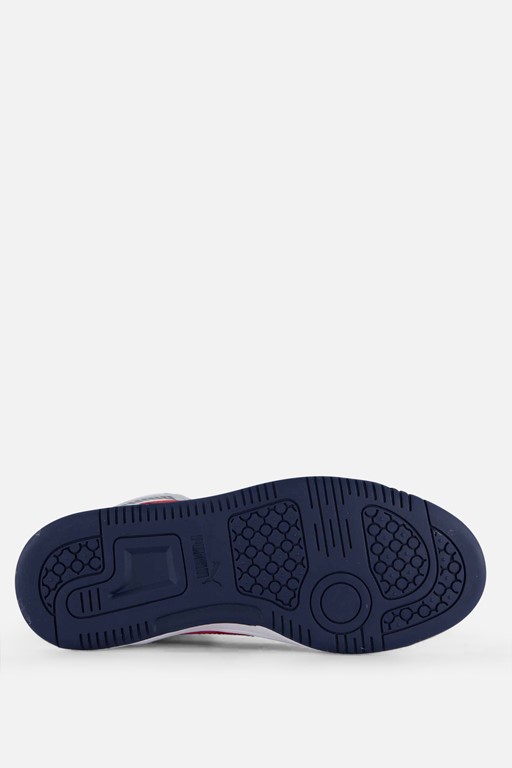 Puma Rebound v6 Mid Sneakers wit Imitatieleer