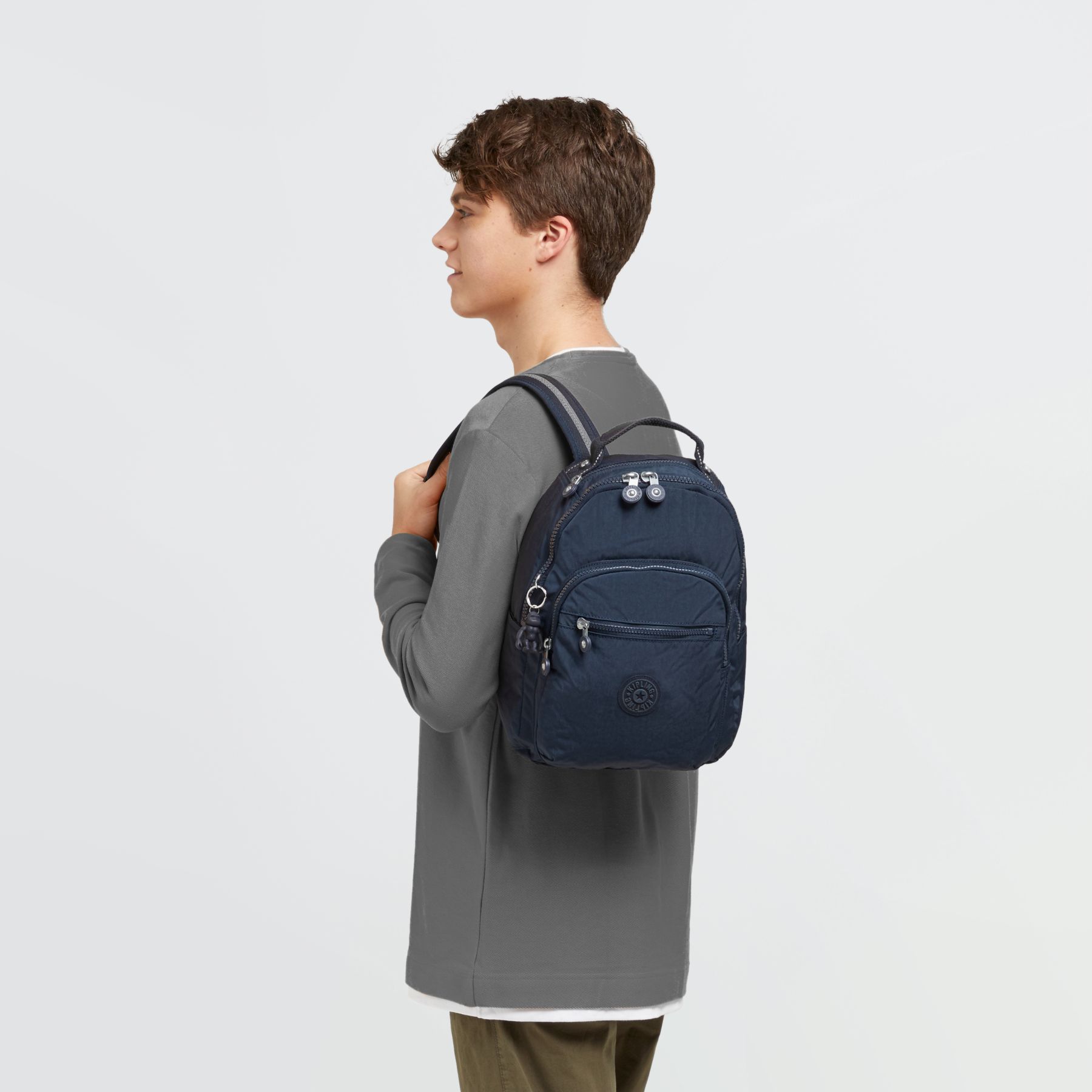 SEOUL S Petit Sac à Dos avec Compartiment pour Tablette - Blue Bleu 2