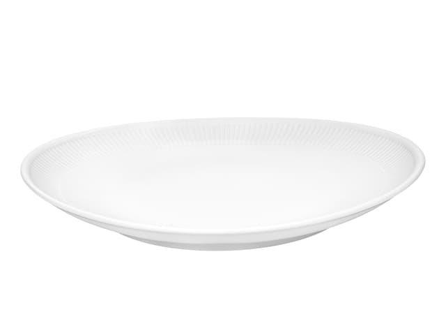Pillivuyt Plissé Tallerken oval 29,5 x 25,5 cm Hvid