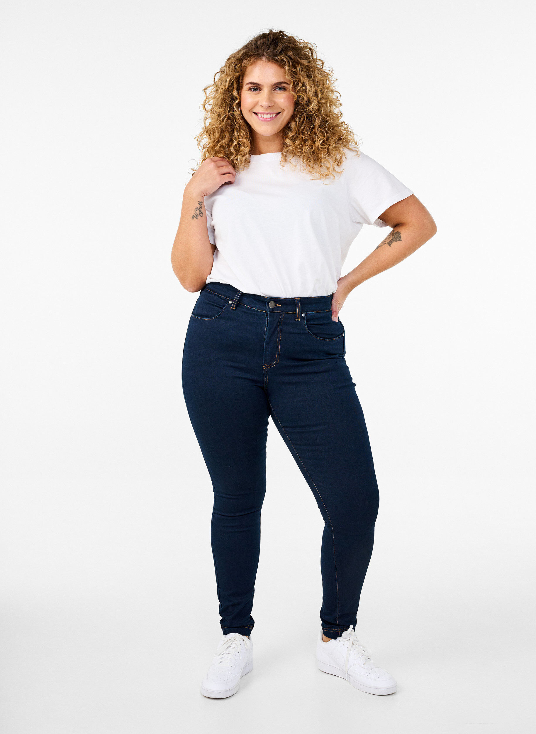 Super slim Amy jeans med høj talje