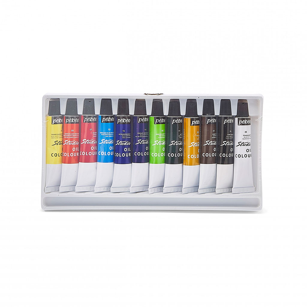 Lot de 12 tubes de peinture à l'huile fine 12ml