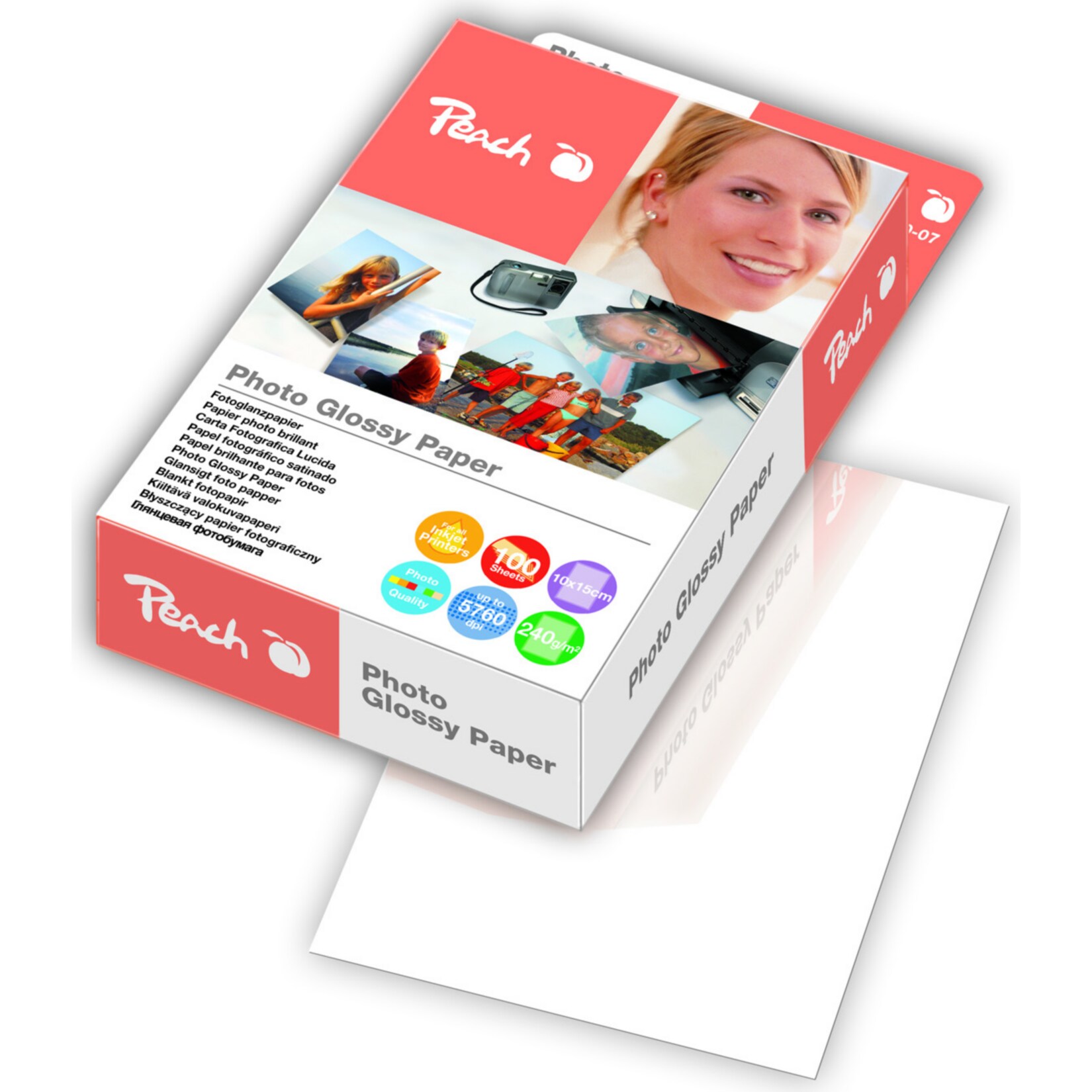Peach Photo Glossy Papier 10x15cm 240 g/m2, 100 Blatt