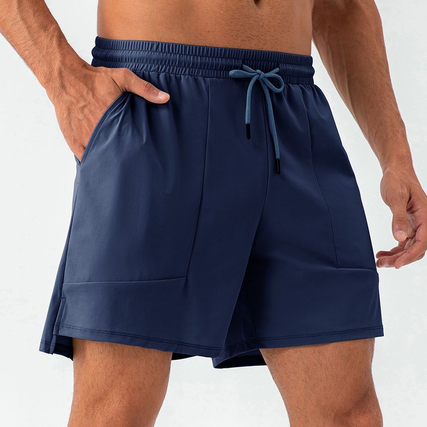 FoxFlair - Lage, effen shorts met trekkoord